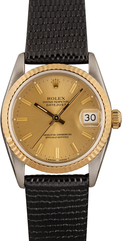 Rolex Datejust Pre-Owned Ladies Champagne 68273 31MM Steel & 18k Yellow Gold (1986)