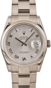 Pre Owned Rolex Day-Date 118209 18k White Gold