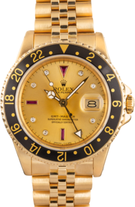 Men's Rolex GMT-Master 16758 Yellow Gold Jubilee