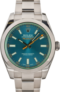 Mens Rolex Milgauss 116400GV Blue Dial