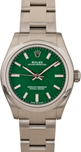 Ladies Rolex Oyster Perpetual 277200 Green Dial