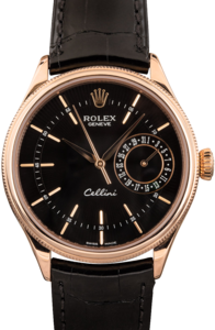 Rolex Cellini 50515 Black Guilloche Dial