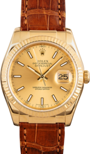 Mens Rolex Datejust 116138 Leather