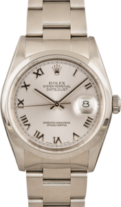 Pre-Owned Rolex Datejust 16200 Roman Silver Dial