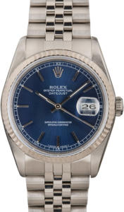 Rolex Datejust 16234 Blue Index Dial