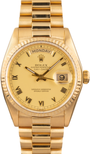 Rolex President Day-Date 18038 18k Yellow Gold