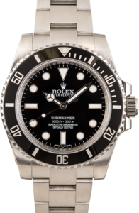 Pre Owned Rolex Submariner 114060 No Date Ceramic Bezel