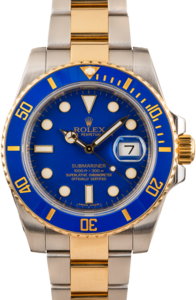 Used Rolex Submariner 116613LB Blue Dial